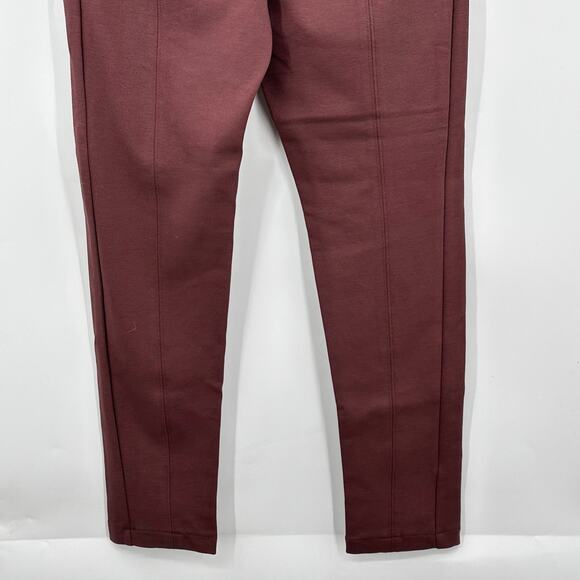 IMAN Global Chic Power Ponte Ankle Pant w/ Illusion Seaming BROWN Womens Size 4 - Picture 6 of 10